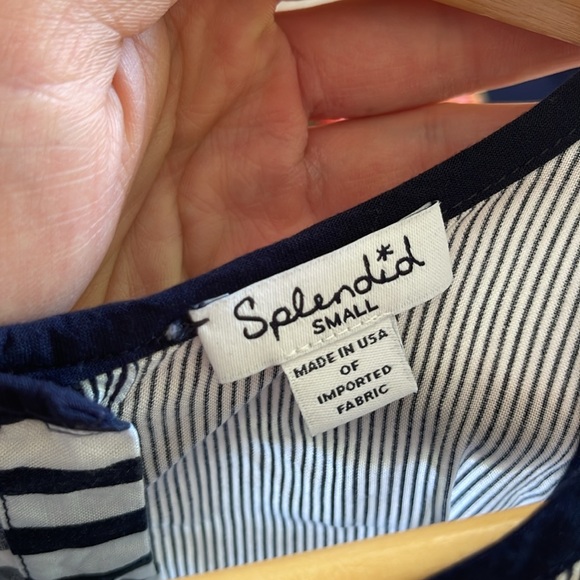 Splendid Nautical Halter tank top navy and white size small - Picture 3 of 4